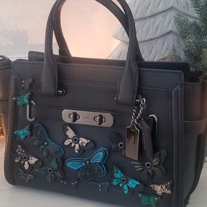 COACH 38366 Swagger 27" Butterfly Applique- glove tanned leather